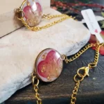 Handmade Resin Bracelet - Golden Garden 006