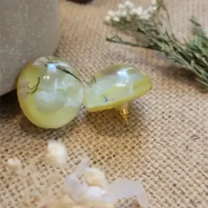 Handmade Resin Earrings - Contemplation 7x9
