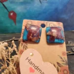 Handmade Resin Earrings - Pressed in Time 005