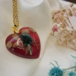 Handmade Resin Pendant Floral - Emblems 01