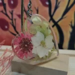 Heart Shaped Resin Keychain - Botani Charm