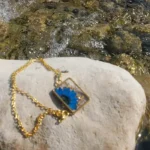 Rectangle Resin Pendant - Pressed Reverie 001