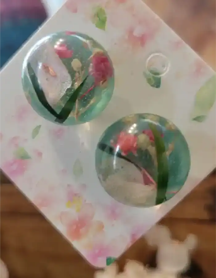 Resin Earrings - Morning Bloom