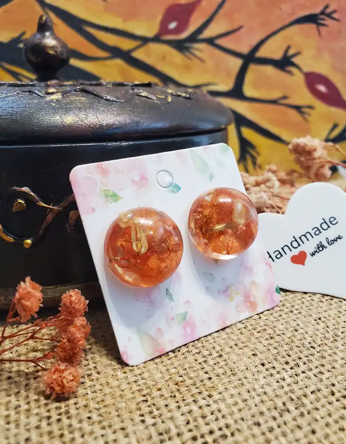 Resin Made Earrrings - Rhythmic