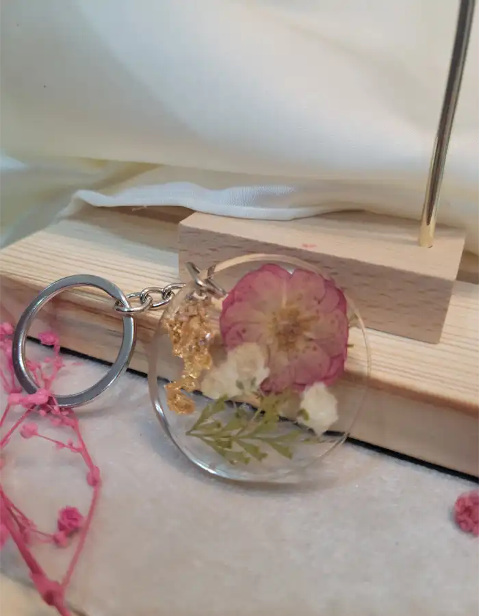 Resin Made Keychain - Wild Bloom