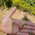 Resin Pendant - Pressed Whispers 002