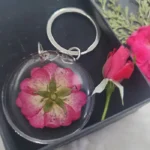 Round Resin Keychain - Fierce Grace 01