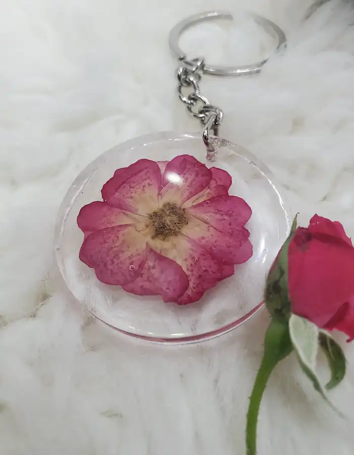 Round Resin Keychain - Fierce Grace